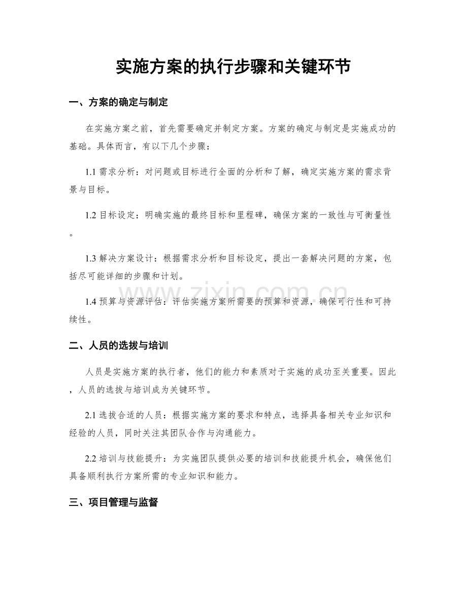 实施方案的执行步骤和关键环节.docx_第1页