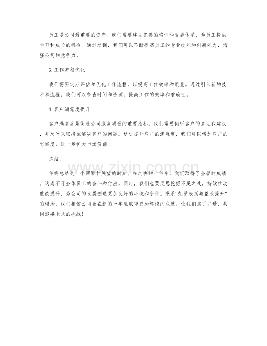 年终总结的荣誉表扬与整改提升.docx_第2页