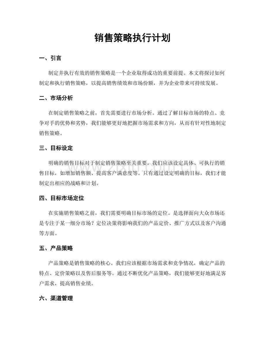 销售策略执行计划.docx_第1页