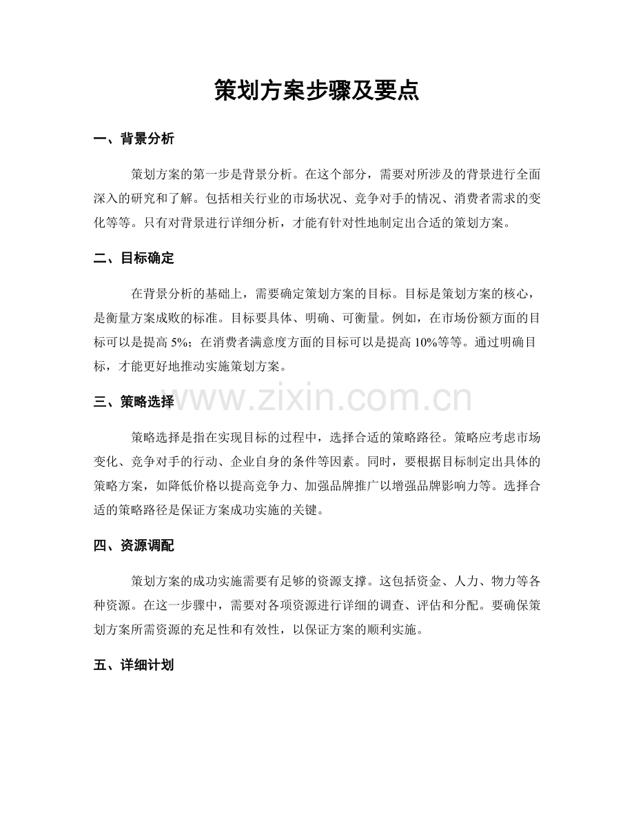 策划方案步骤及要点.docx_第1页