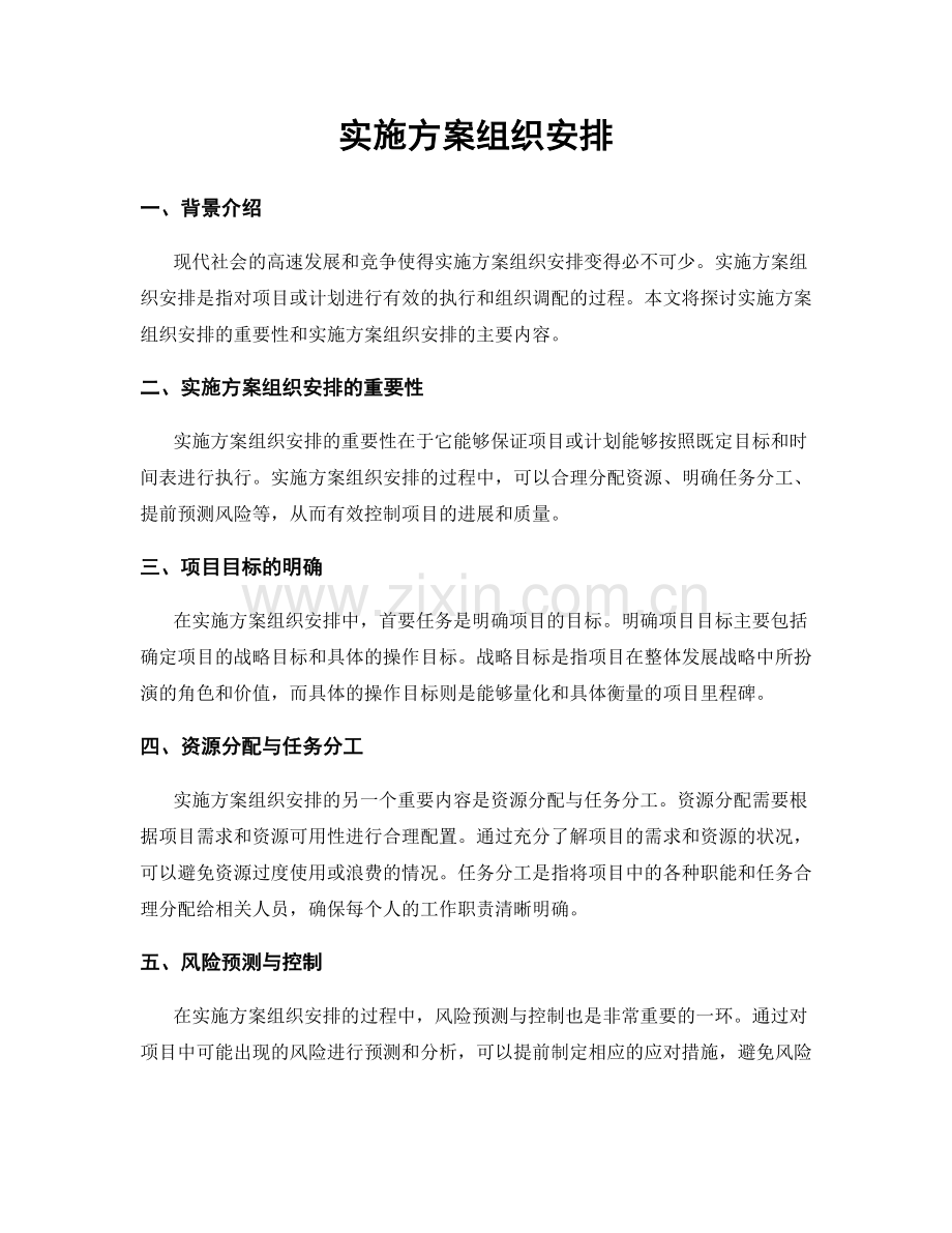 实施方案组织安排.docx_第1页