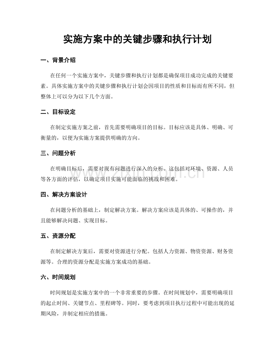 实施方案中的关键步骤和执行计划.docx_第1页