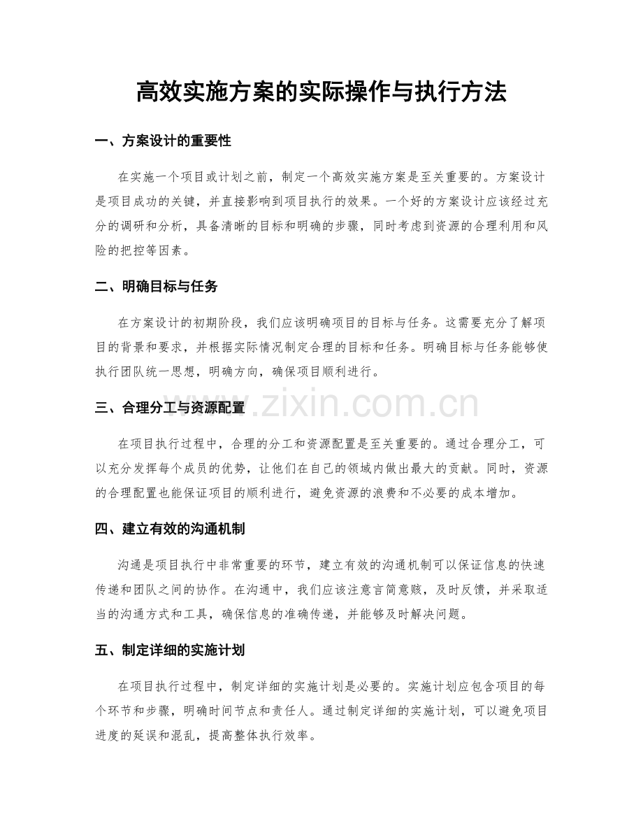 高效实施方案的实际操作与执行方法.docx_第1页