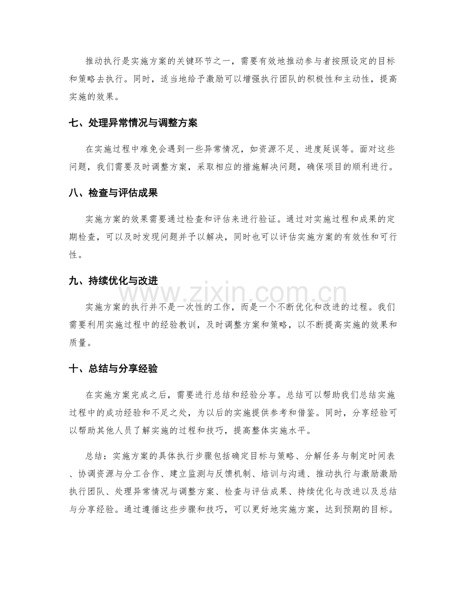 实施方案的具体执行步骤与实用技巧.docx_第2页