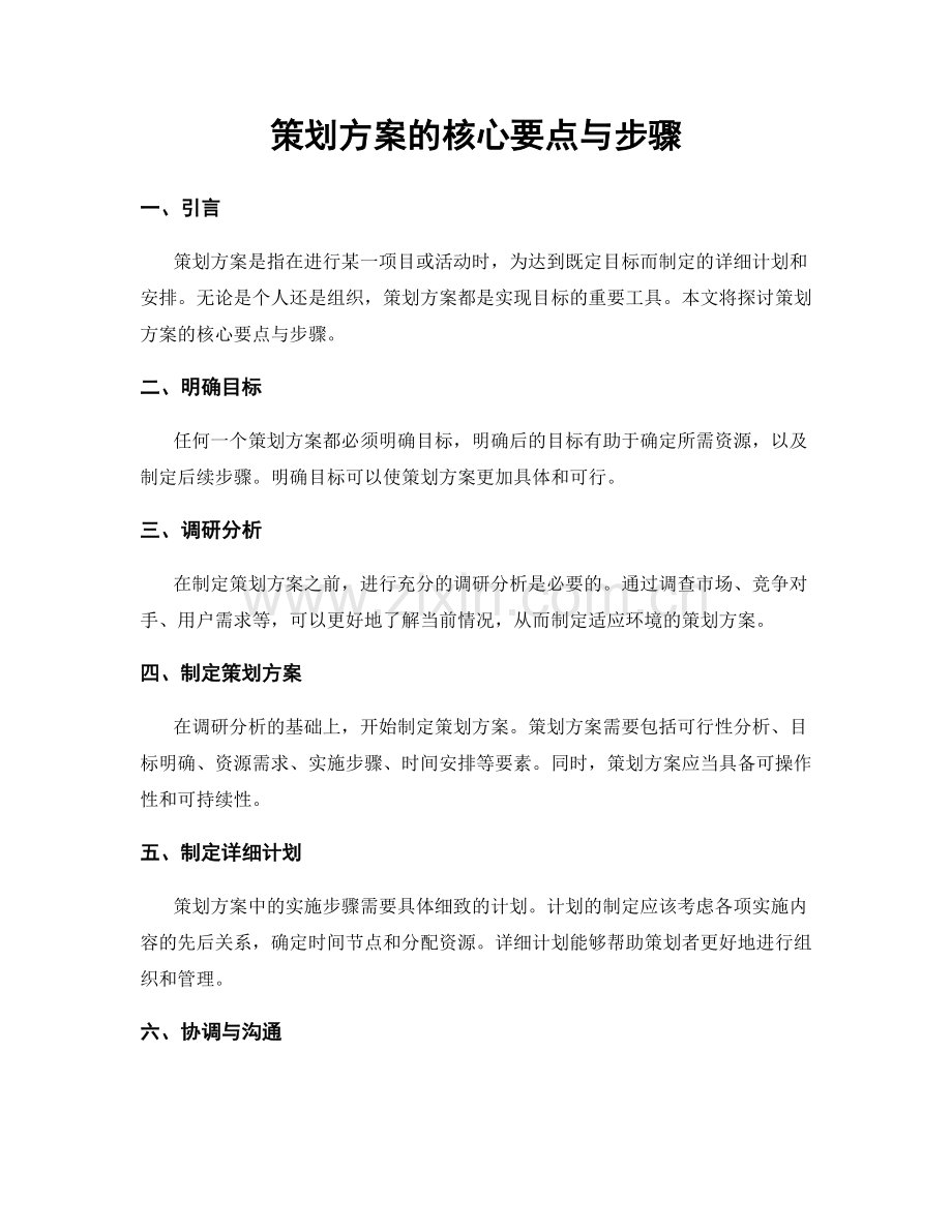 策划方案的核心要点与步骤.docx_第1页