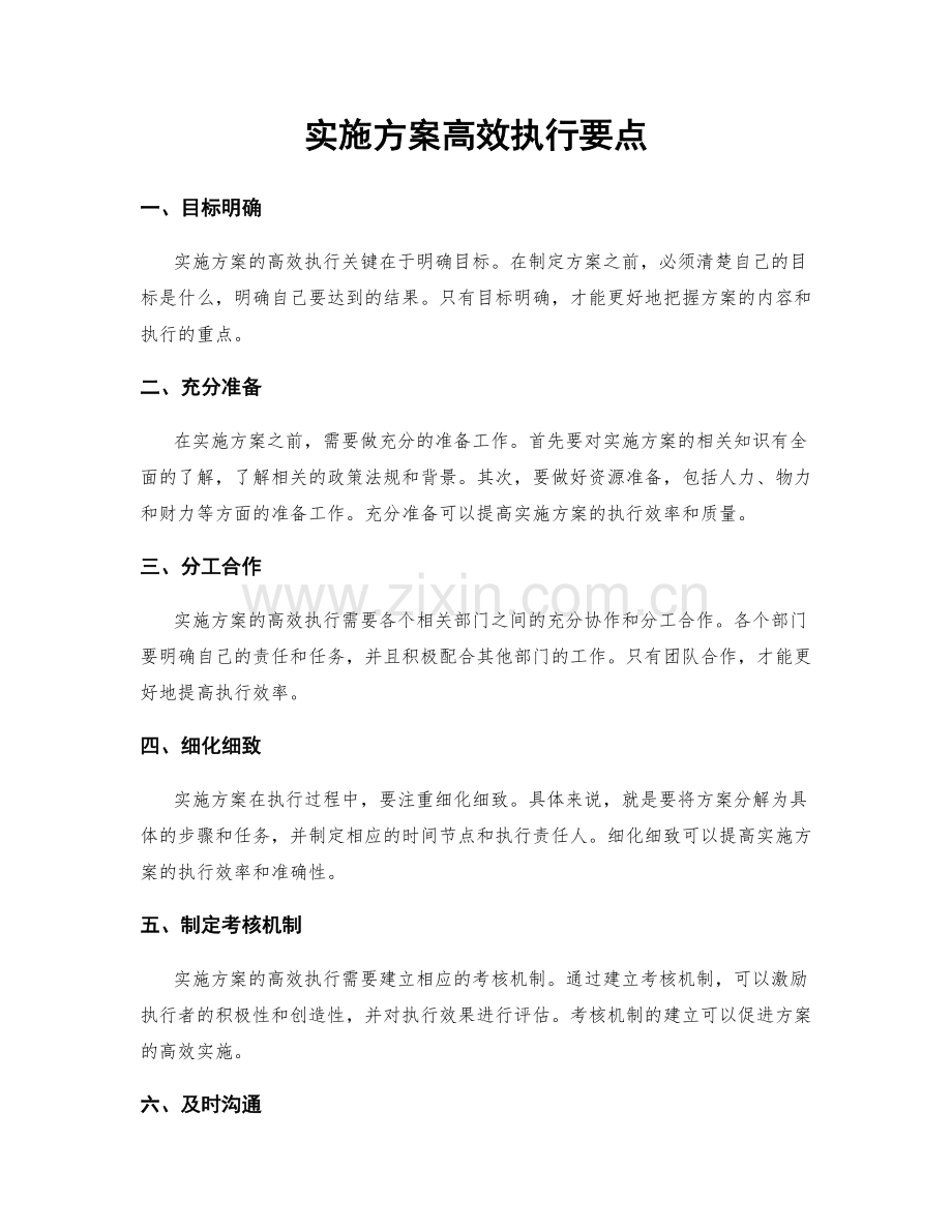 实施方案高效执行要点.docx_第1页