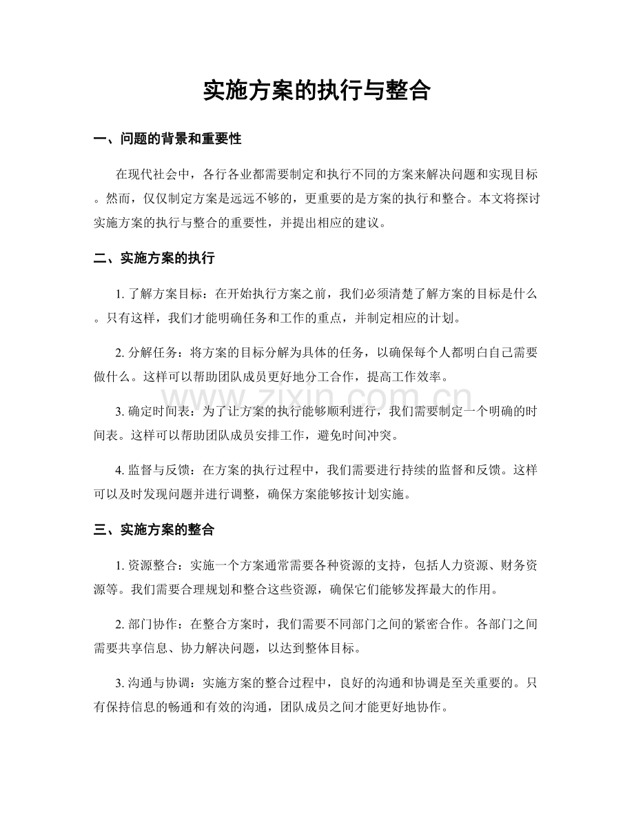 实施方案的执行与整合.docx_第1页