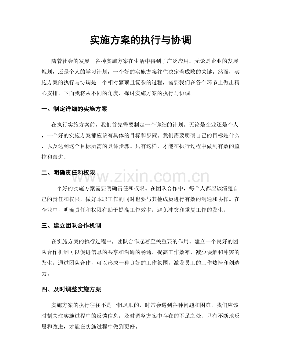 实施方案的执行与协调.docx_第1页