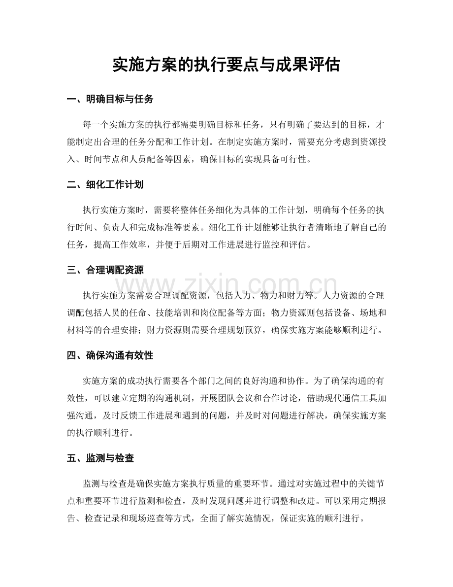 实施方案的执行要点与成果评估.docx_第1页