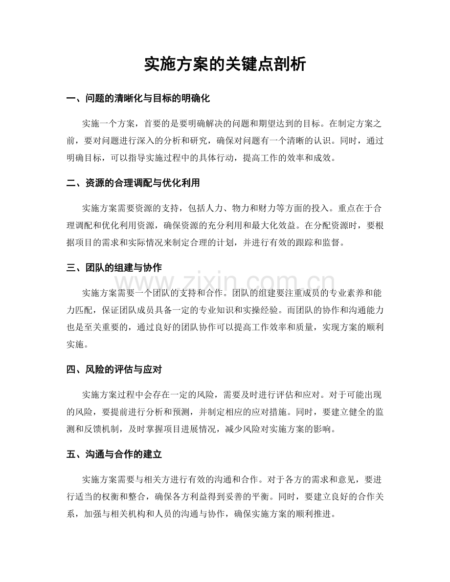 实施方案的关键点剖析.docx_第1页