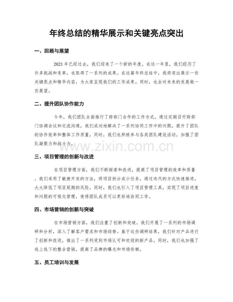 年终总结的精华展示和关键亮点突出.docx_第1页