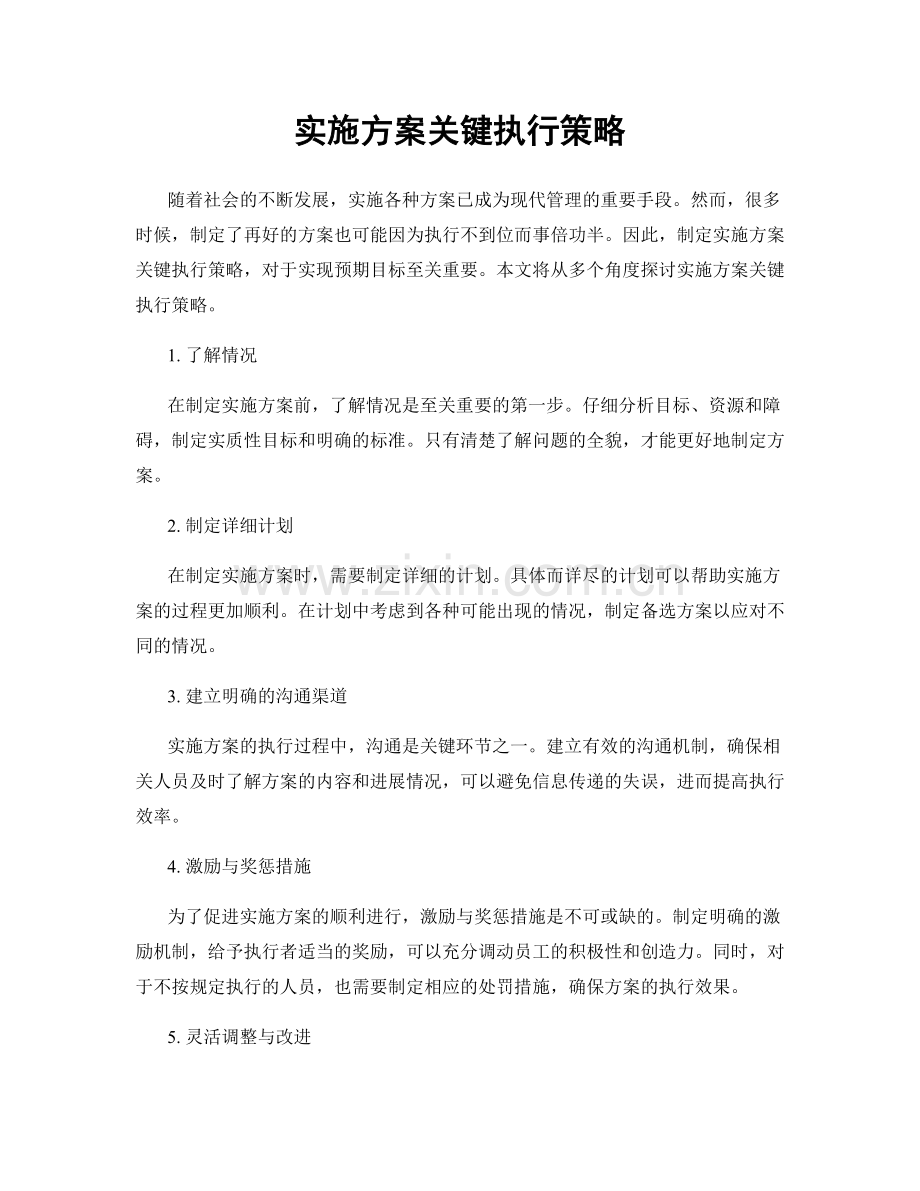 实施方案关键执行策略.docx_第1页