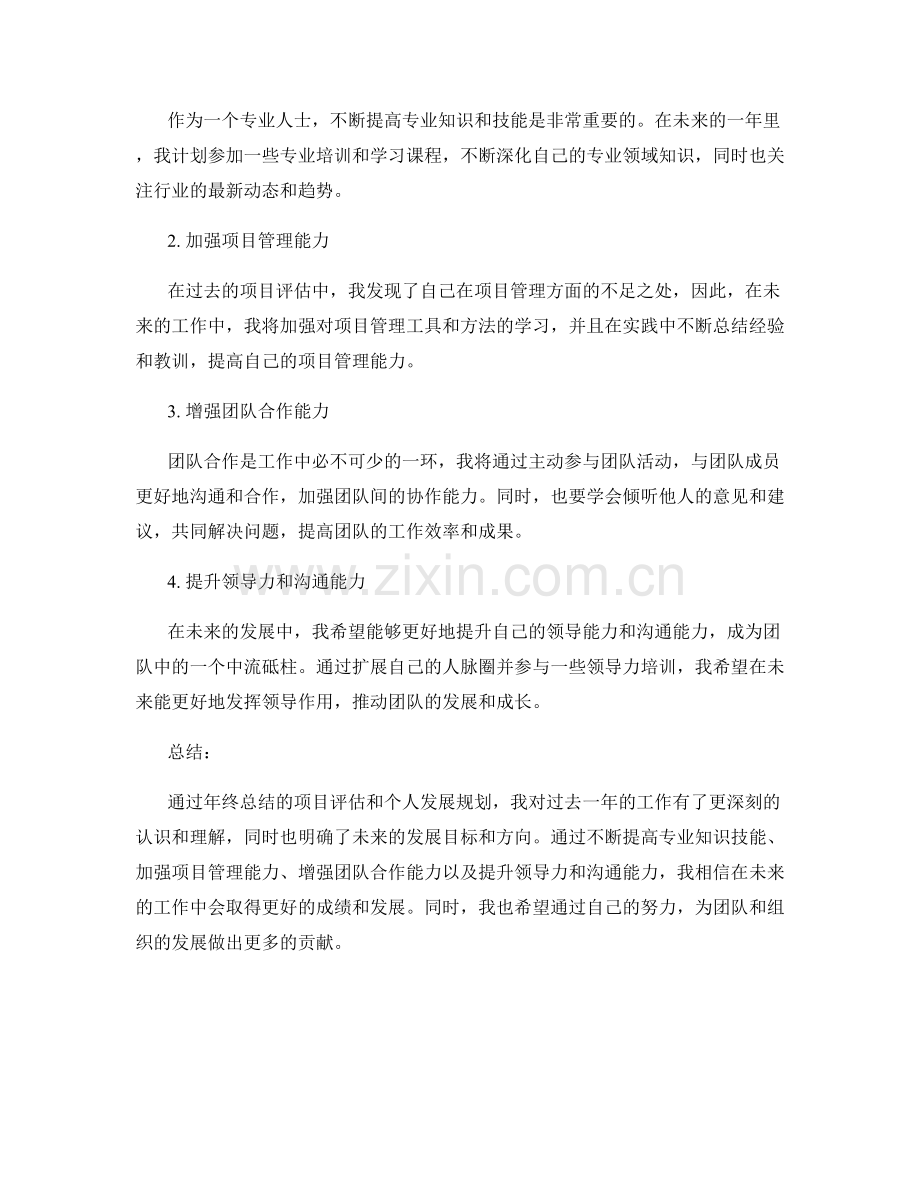 年终总结的项目评估和个人发展规划.docx_第2页