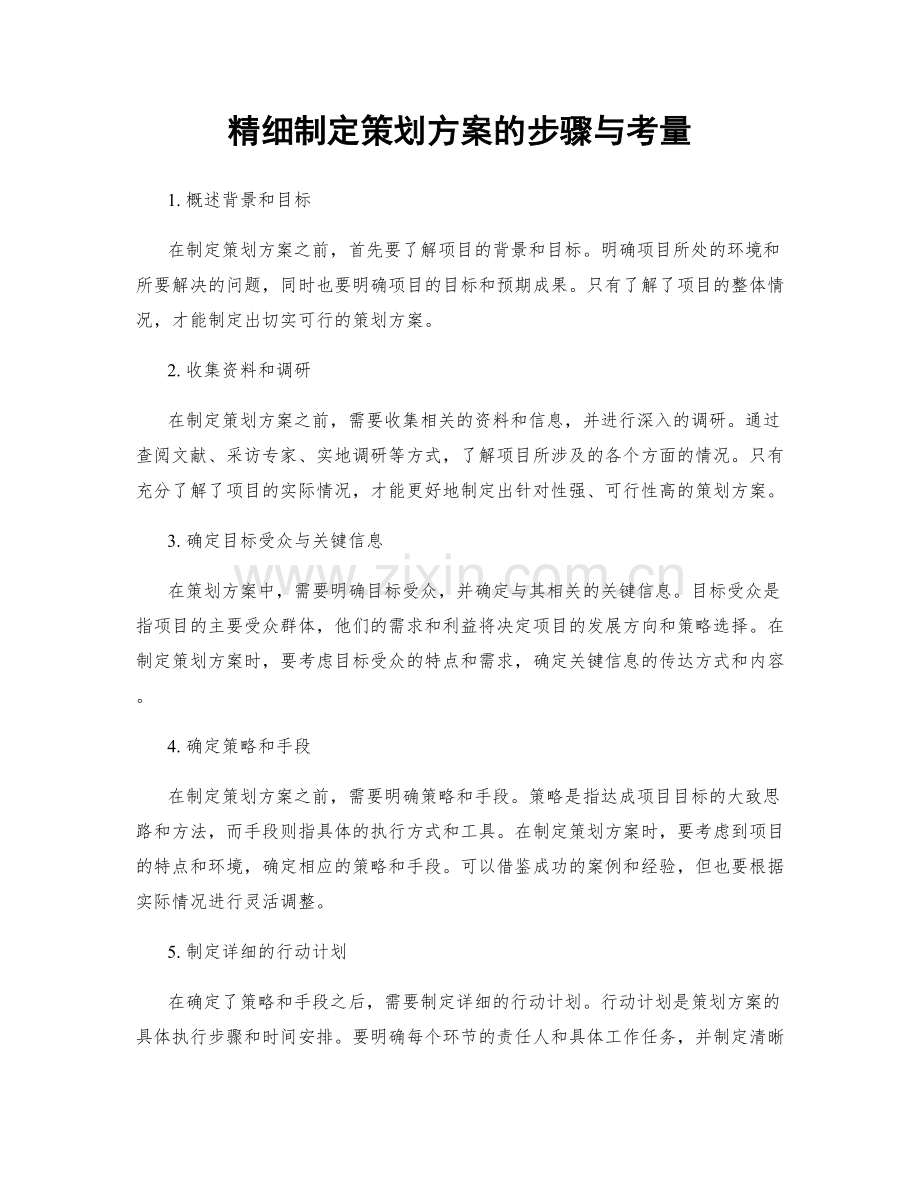 精细制定策划方案的步骤与考量.docx_第1页