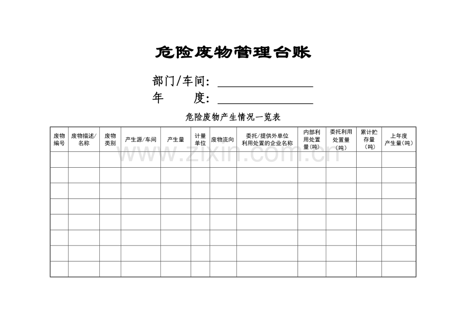 危险废物管理台账(样表).docx_第1页