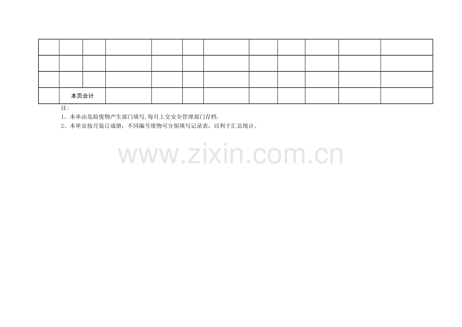 危险废物管理台账(样表).docx_第3页