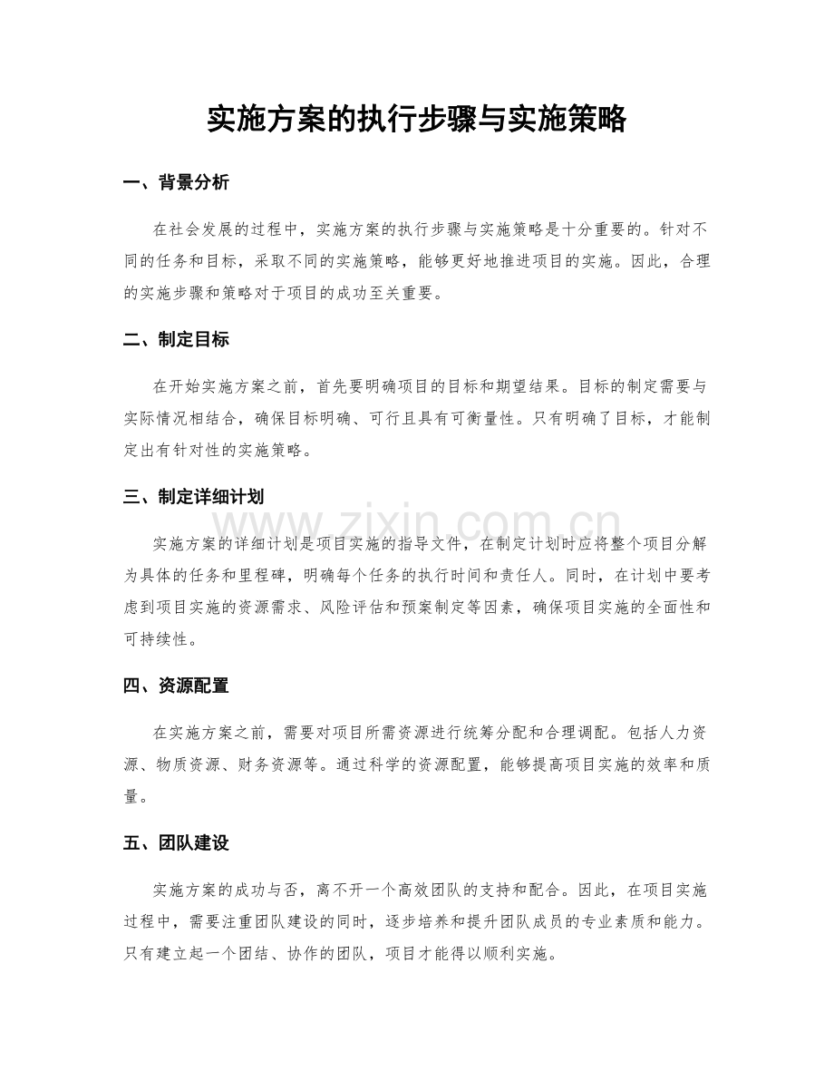 实施方案的执行步骤与实施策略.docx_第1页