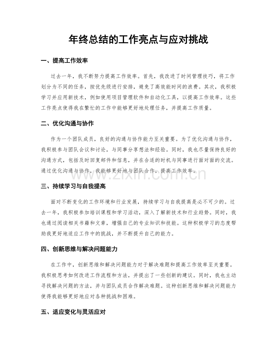 年终总结的工作亮点与应对挑战.docx_第1页