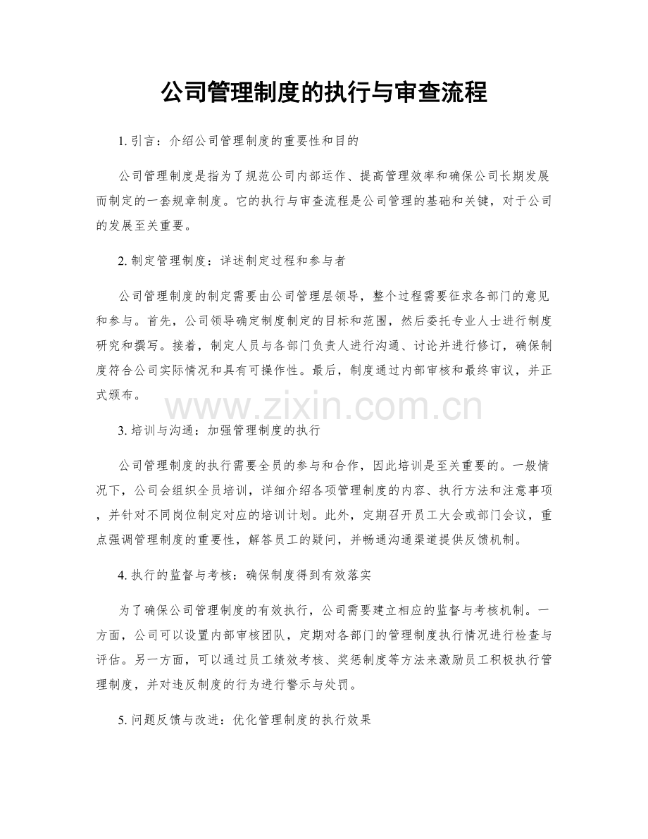 公司管理制度的执行与审查流程.docx_第1页