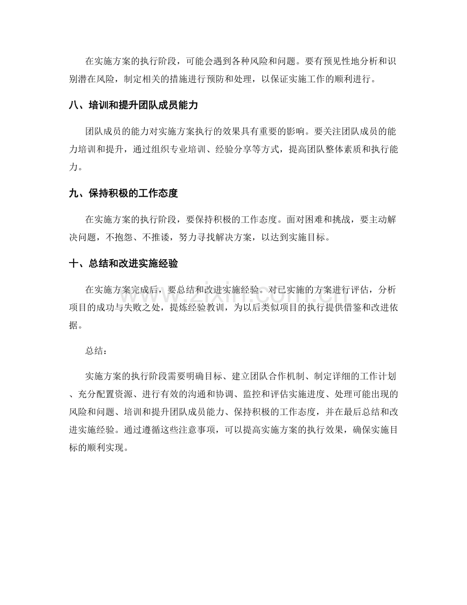 实施方案的执行阶段注意事项.docx_第2页