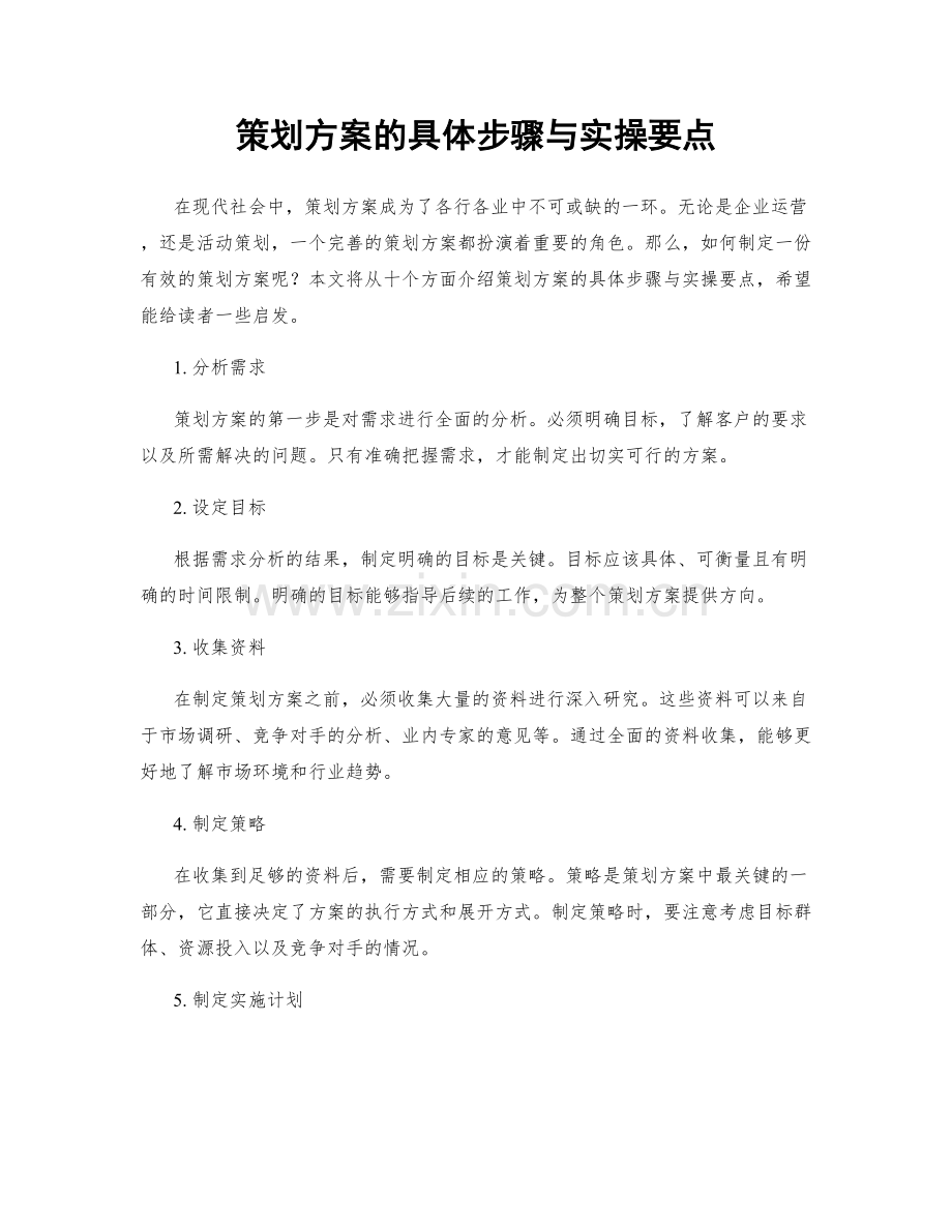 策划方案的具体步骤与实操要点.docx_第1页