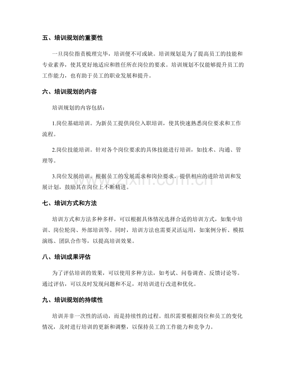 岗位职责的职责梳理与培训规划.docx_第2页