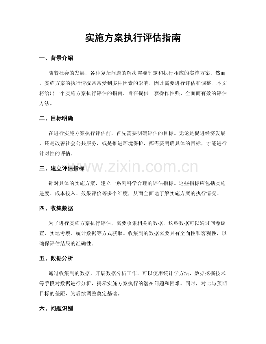 实施方案执行评估指南.docx_第1页