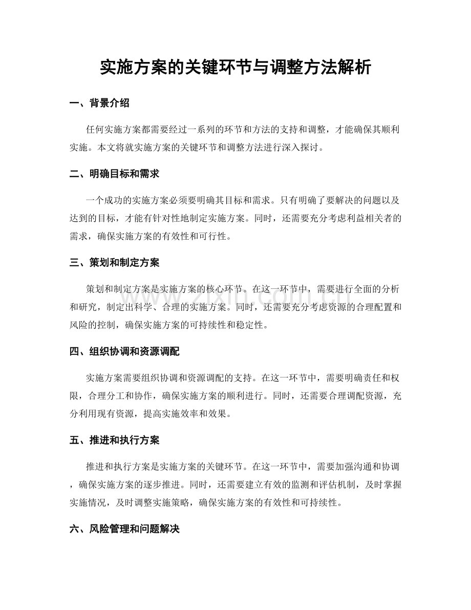 实施方案的关键环节与调整方法解析.docx_第1页