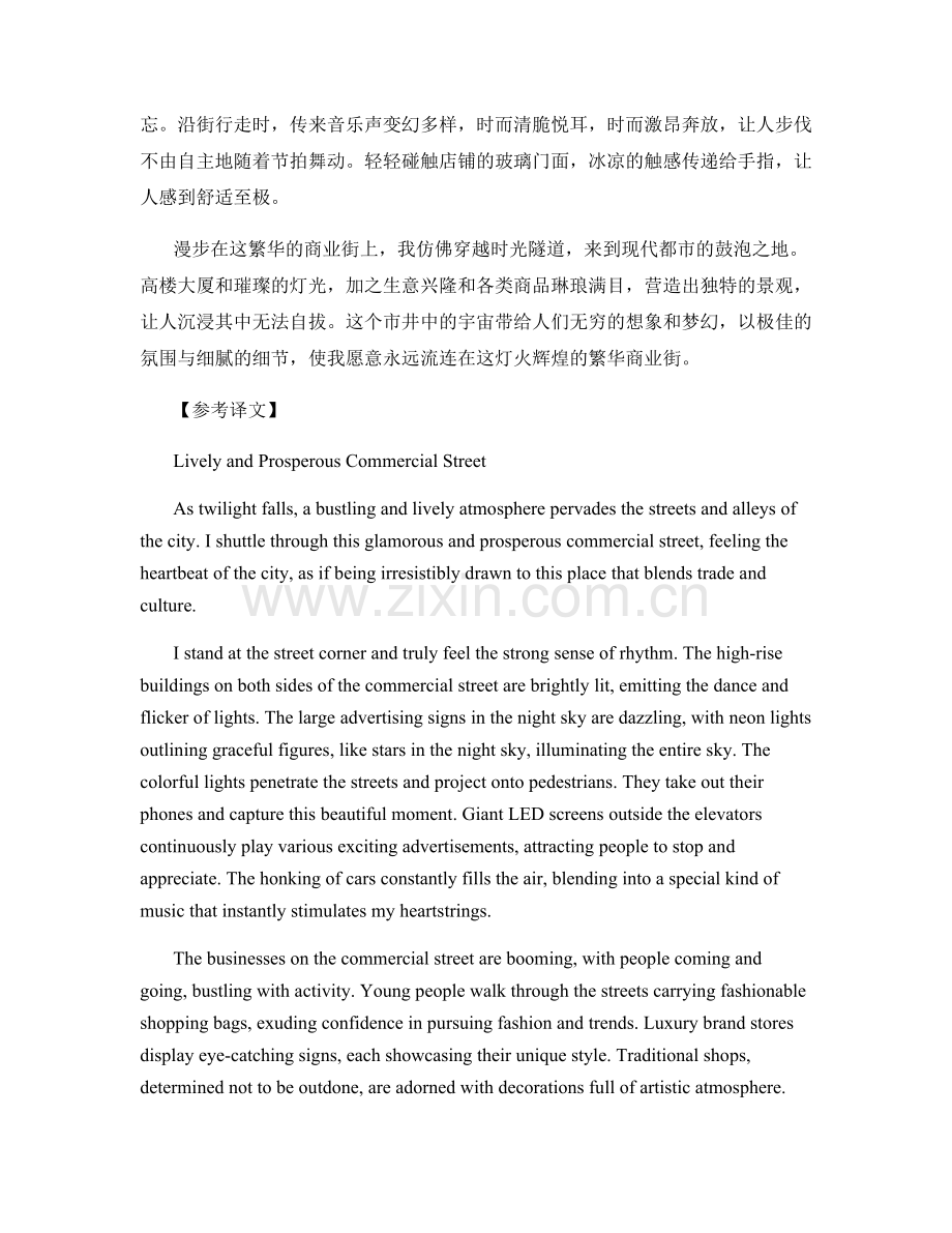 灯火辉煌的繁华商业街.docx_第2页