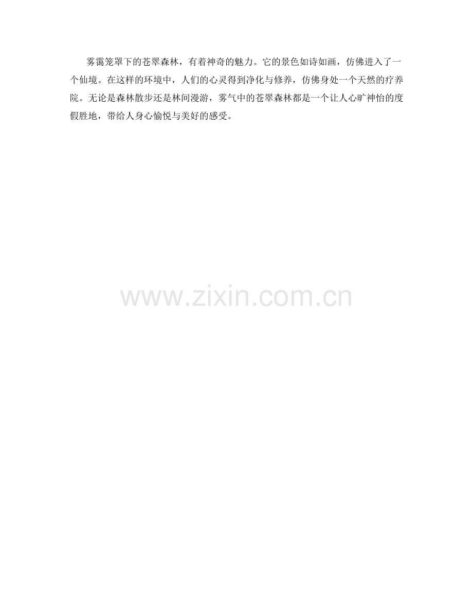 雾霭笼罩下的苍翠森林.docx_第2页