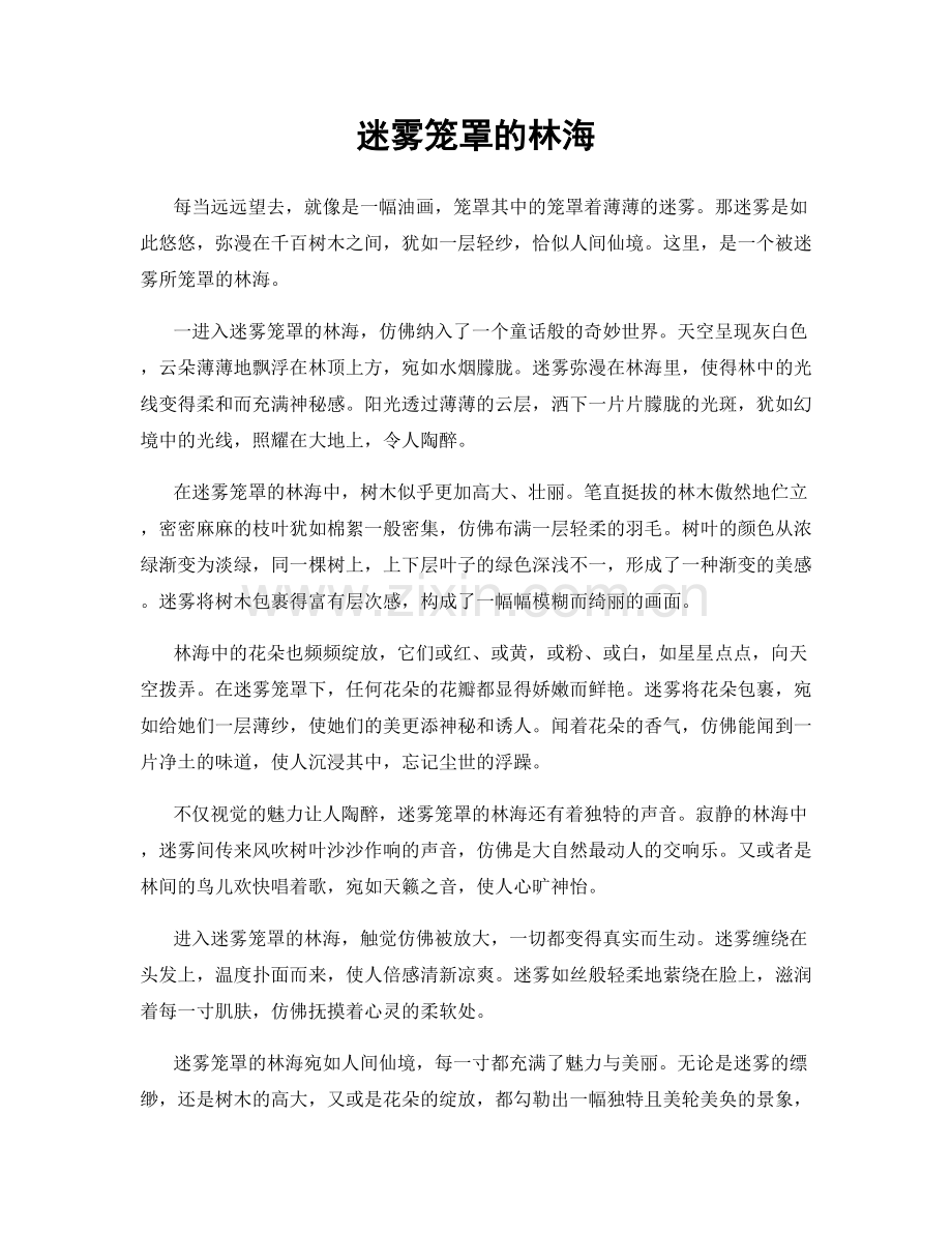 迷雾笼罩的林海.docx_第1页