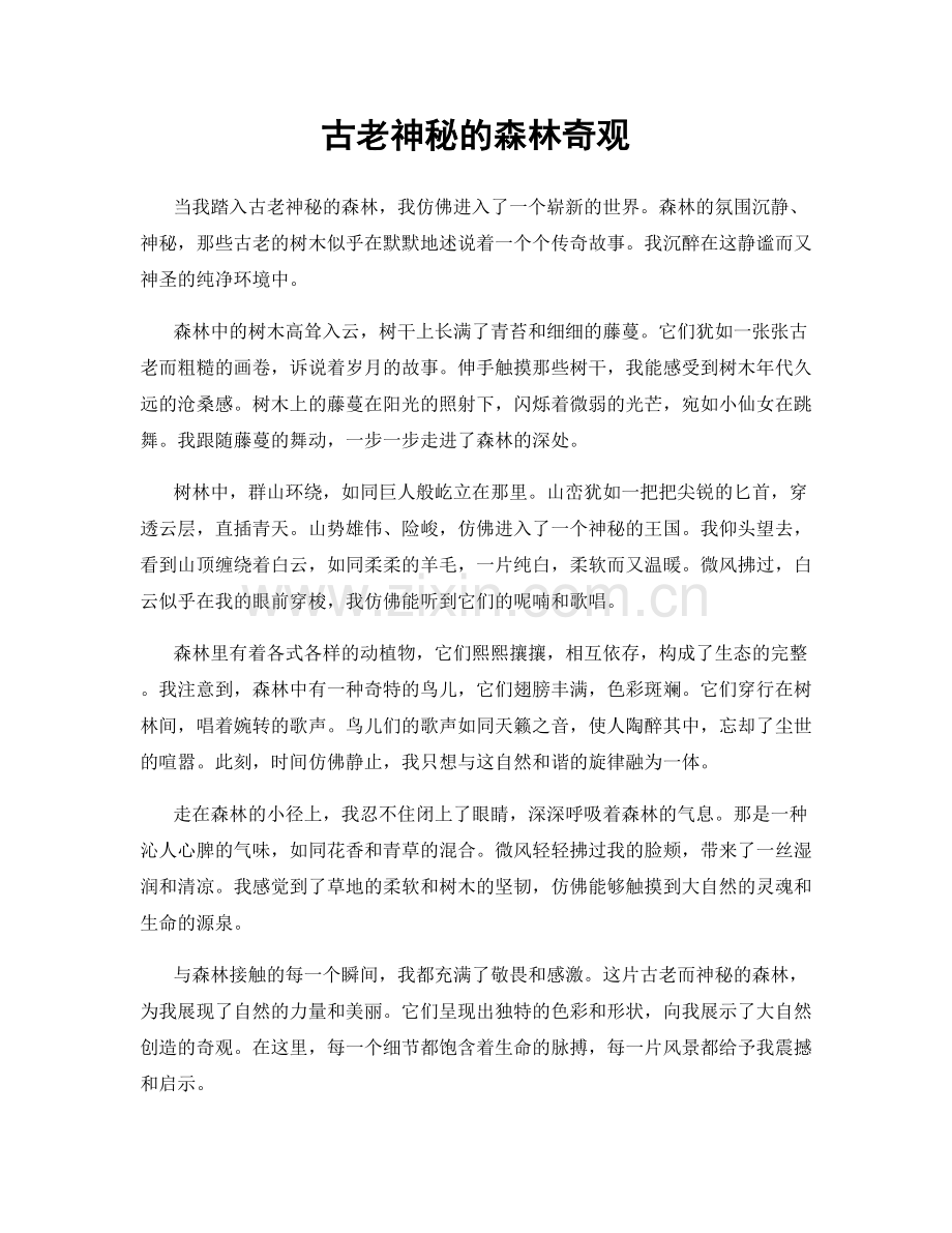 古老神秘的森林奇观.docx_第1页