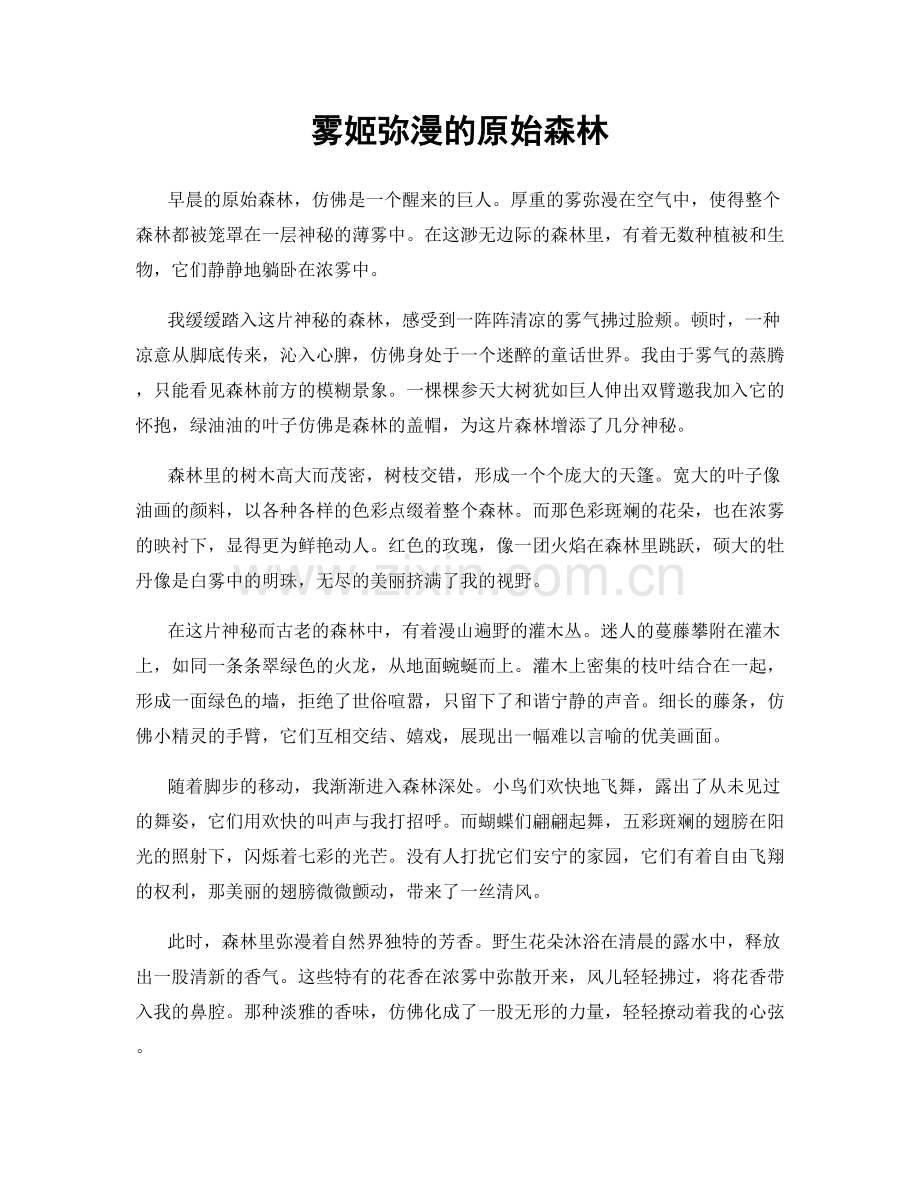 雾姬弥漫的原始森林.docx_第1页