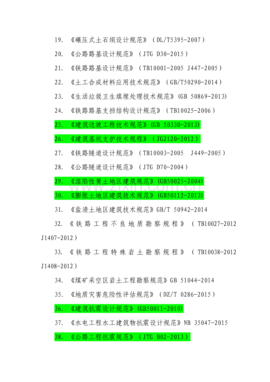 2016-年度全国注册土木工程师(岩土)专业考试所使用的标准和法律法规.doc_第2页