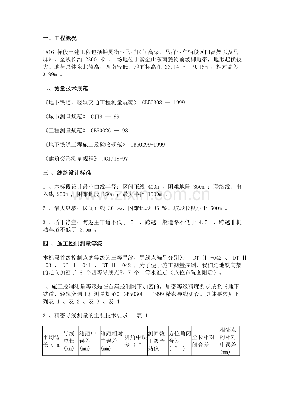 公路施工测量方案.doc_第1页