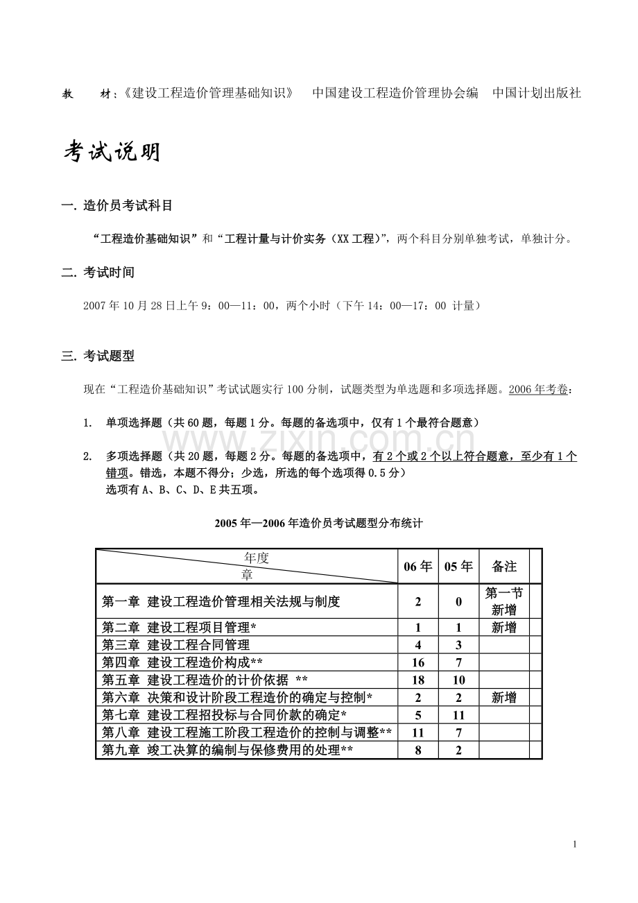 造价员《工程造价基础知识》串讲[1].doc_第1页