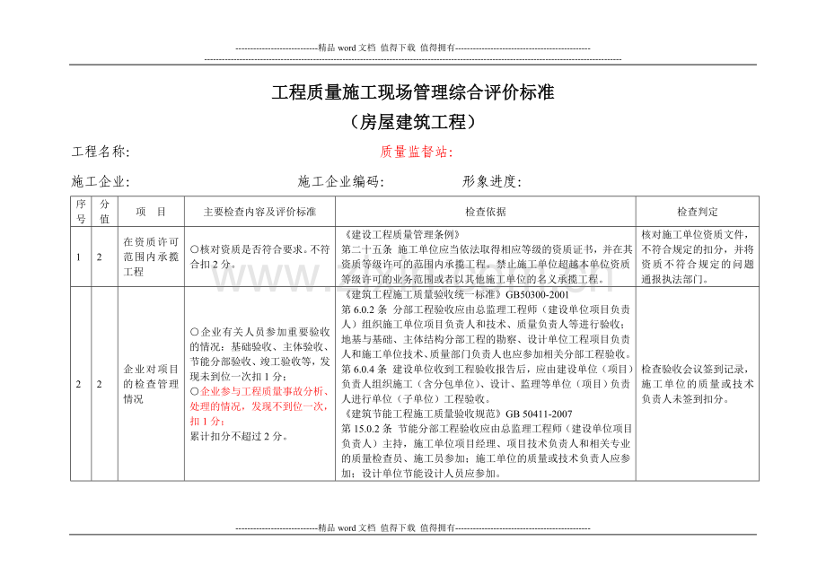 施工现场管理综合评价标准(20100520改).doc_第1页