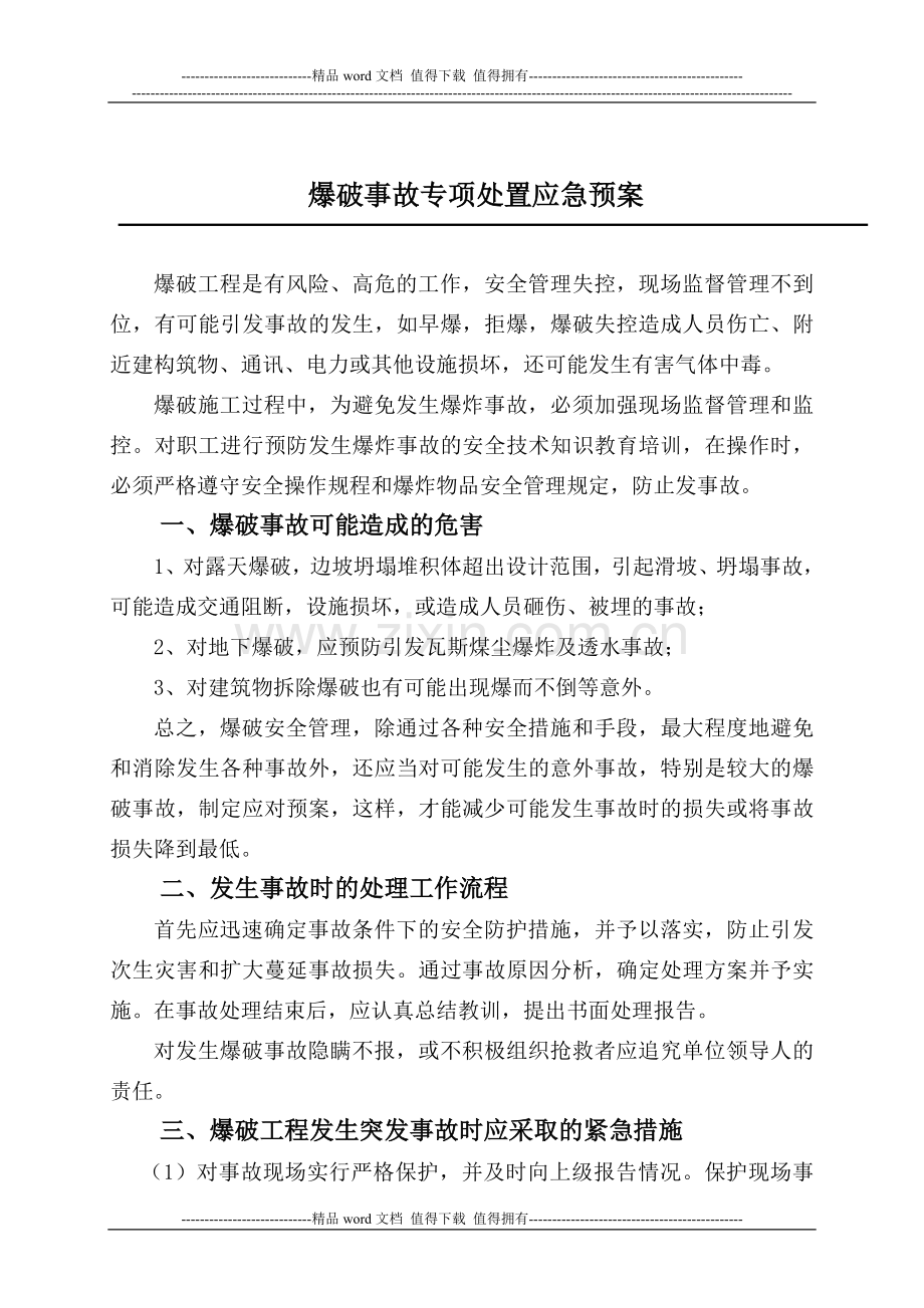 工程爆破事故专项处置应急预案.doc_第2页