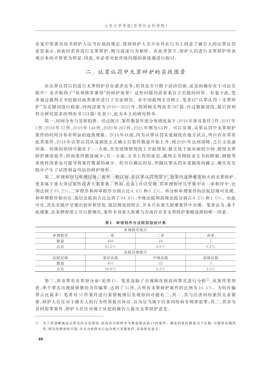 认罪认罚中无罪辩护的实践图景与理论反思.pdf_第2页