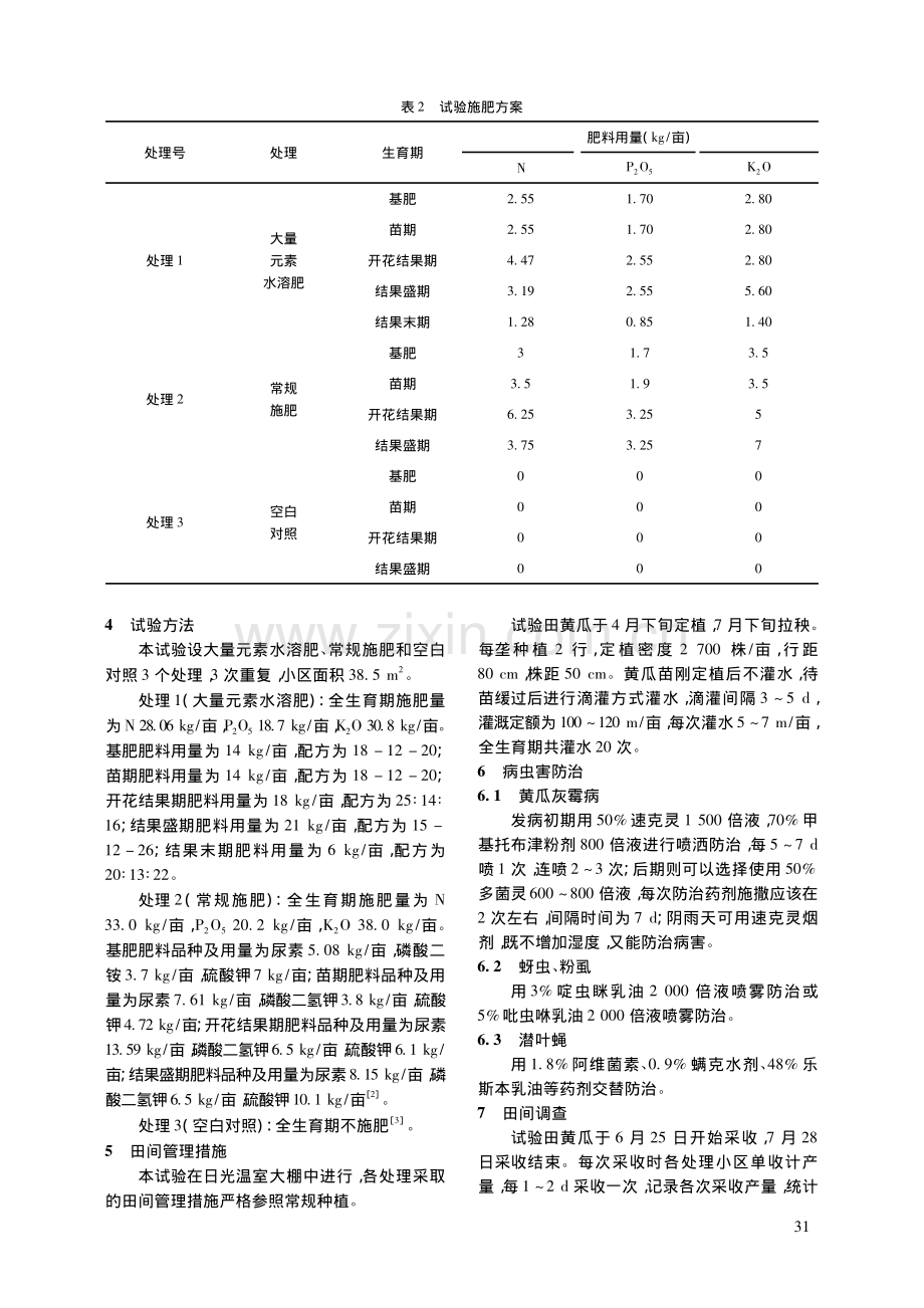 设施黄瓜大量元素水溶肥施用试验分析.pdf_第2页