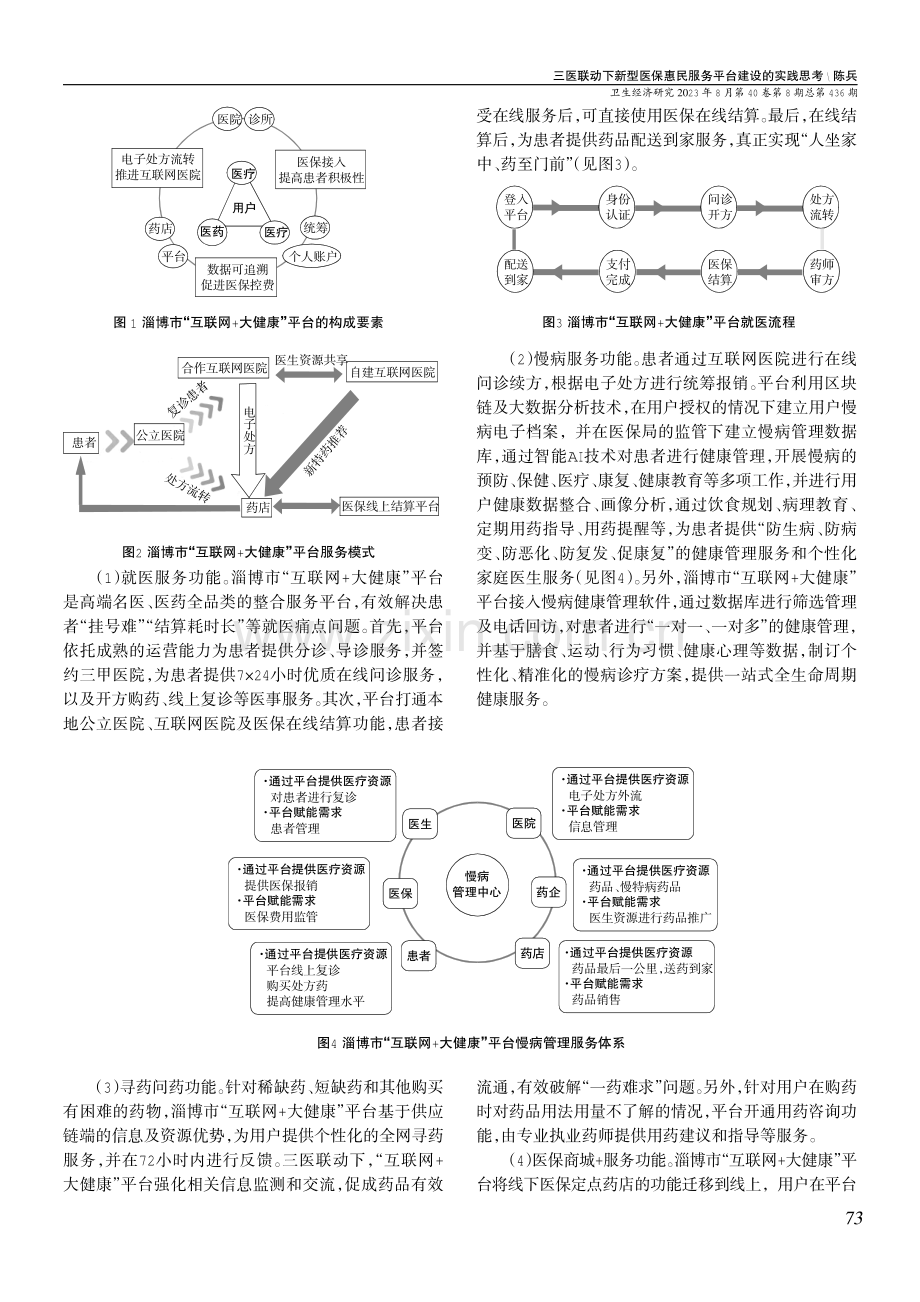 三医联动下新型医保惠民服务平台建设的实践思考——以淄博市“互联网 大健康”平台为例.pdf_第2页