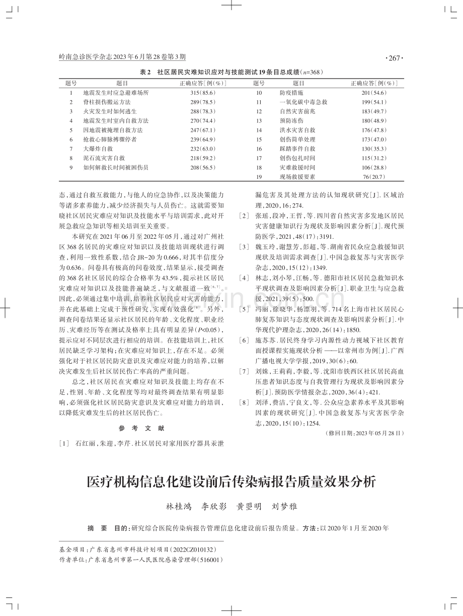 社区居民灾难知识及培训模式的现状.pdf_第3页