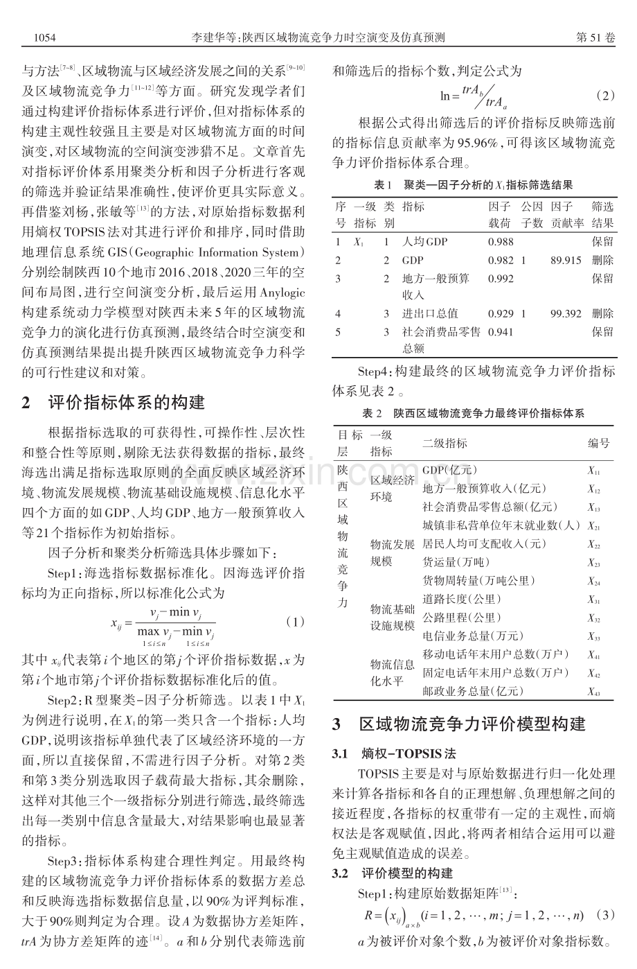 陕西区域物流竞争力时空演变及仿真预测.pdf_第2页