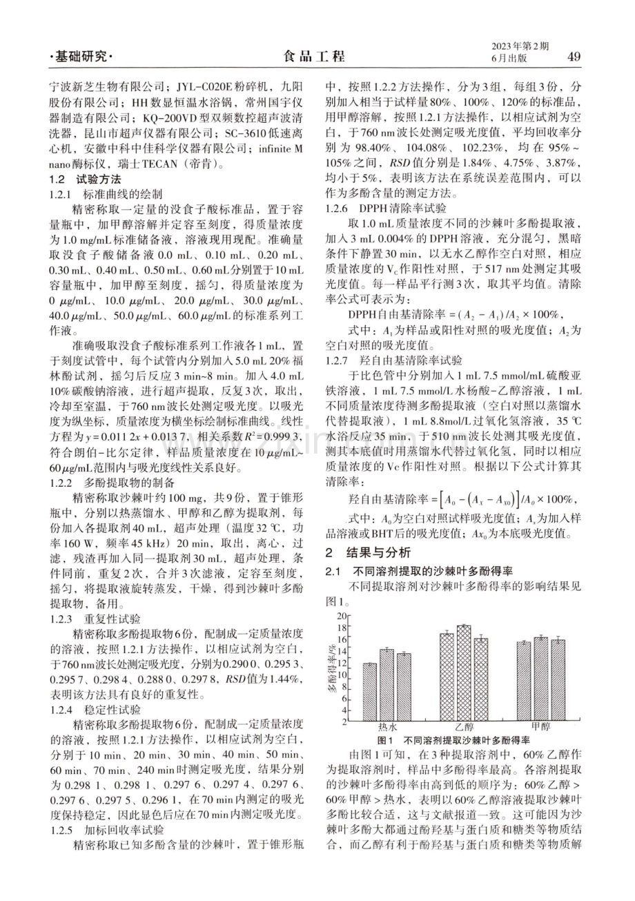 沙棘叶多酚提取物及其抗氧化活性研究.pdf_第2页