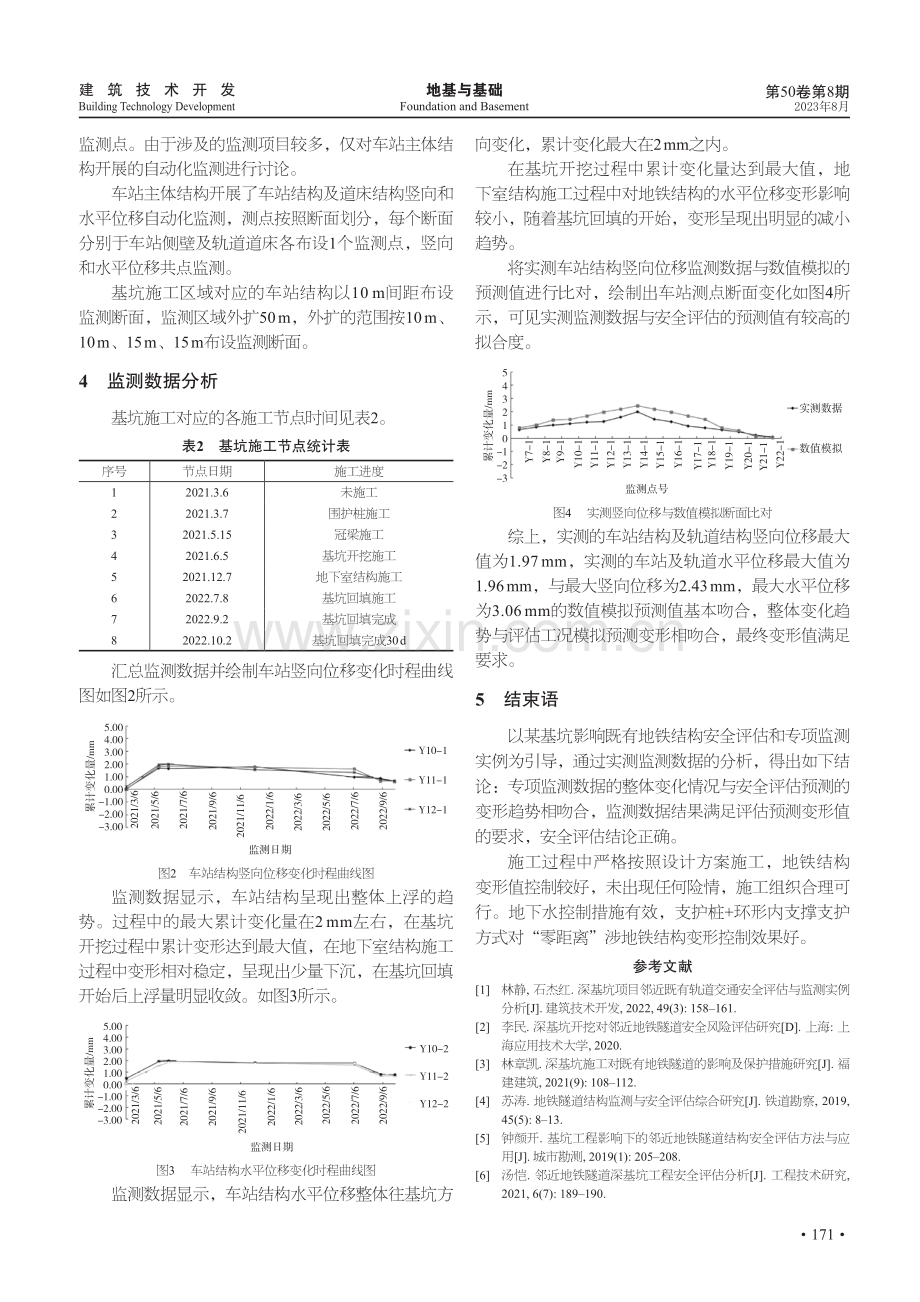 深基坑“零”距离既有车站结构安全评估与监测实例分析.pdf_第3页