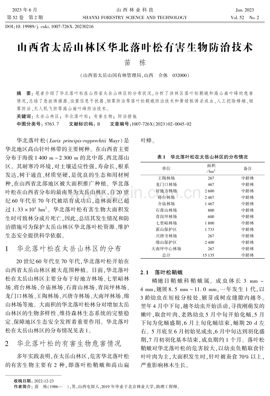 山西省太岳山林区华北落叶松有害生物防治技术.pdf_第1页