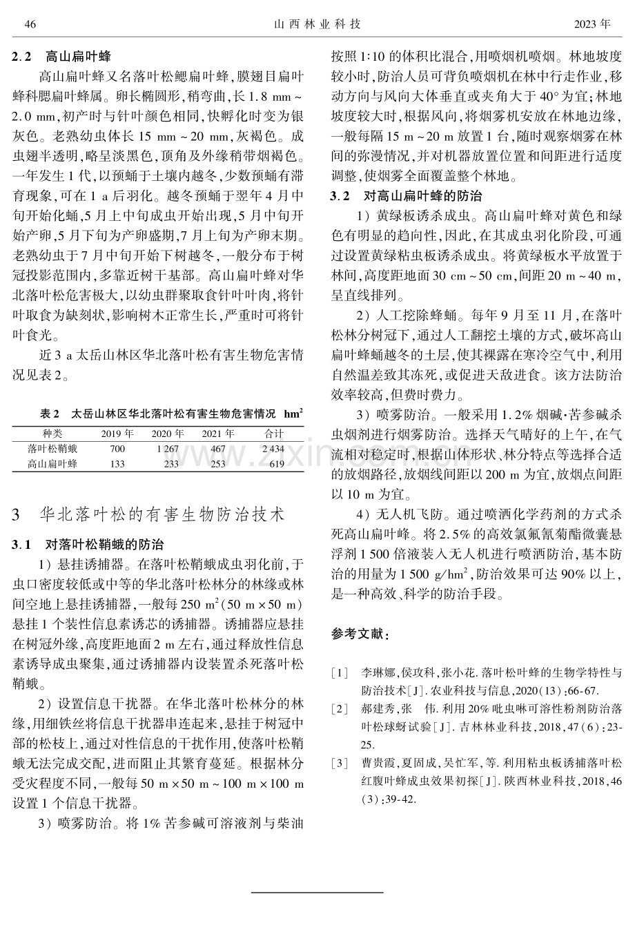 山西省太岳山林区华北落叶松有害生物防治技术.pdf_第2页