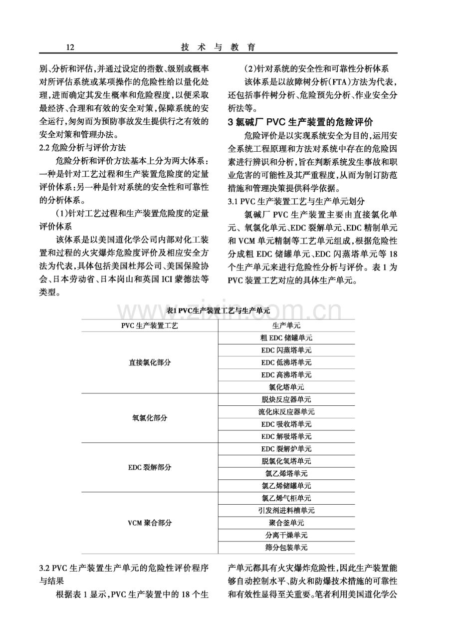 石油化工企业危险性分析与评价——以氯碱厂聚氯乙烯生产装置为例.pdf_第2页