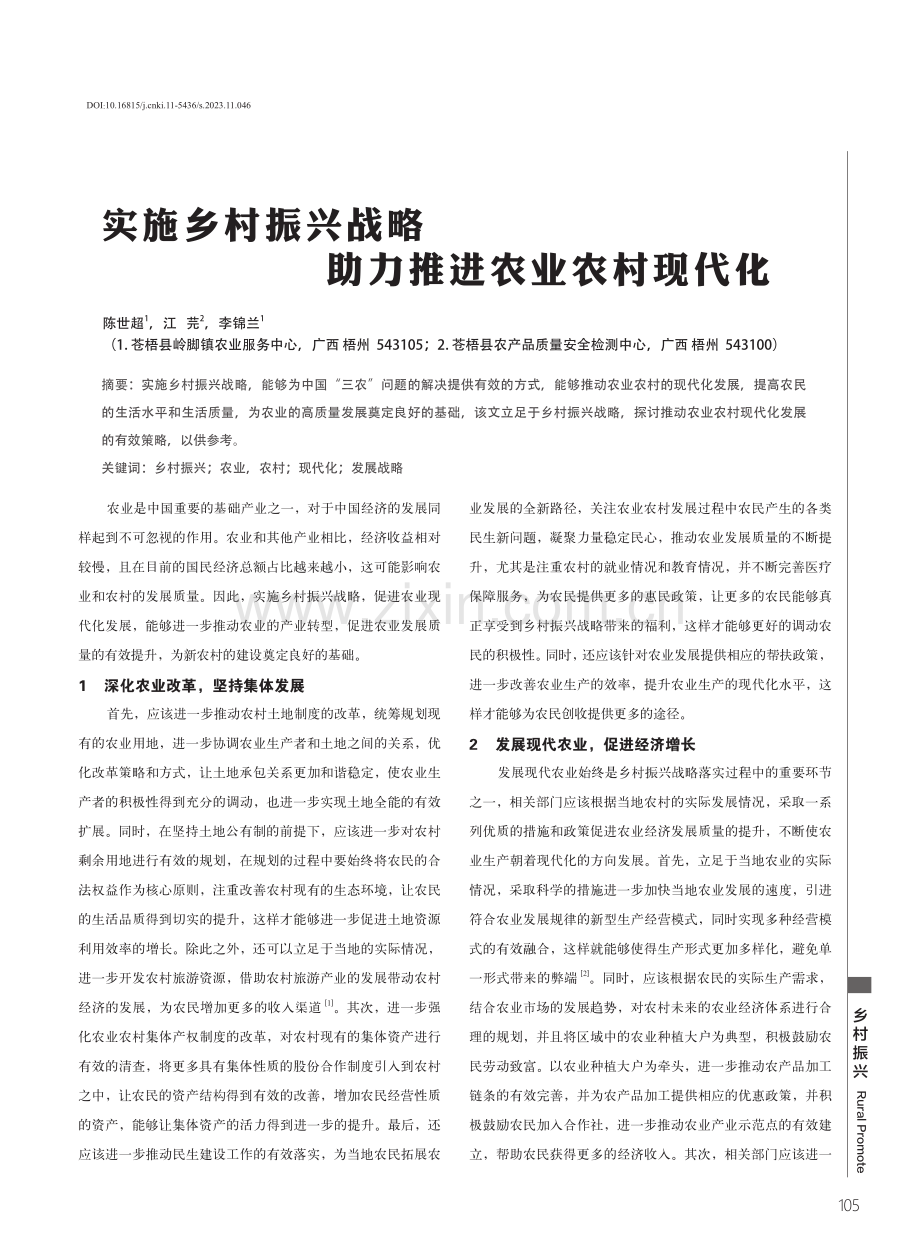 实施乡村振兴战略 助力推进农业农村现代化.pdf_第1页