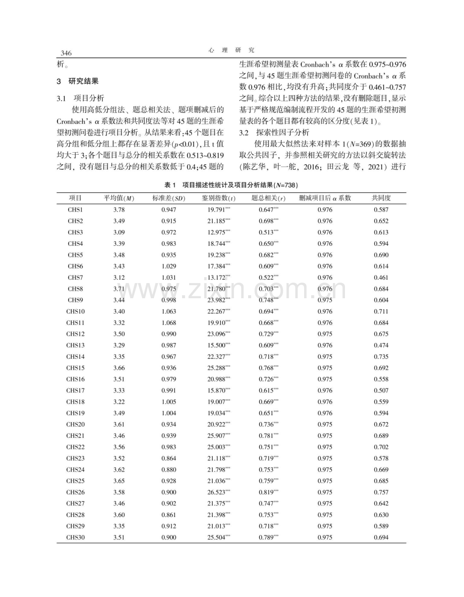 生涯希望量表的编制与信效度检验.pdf_第3页